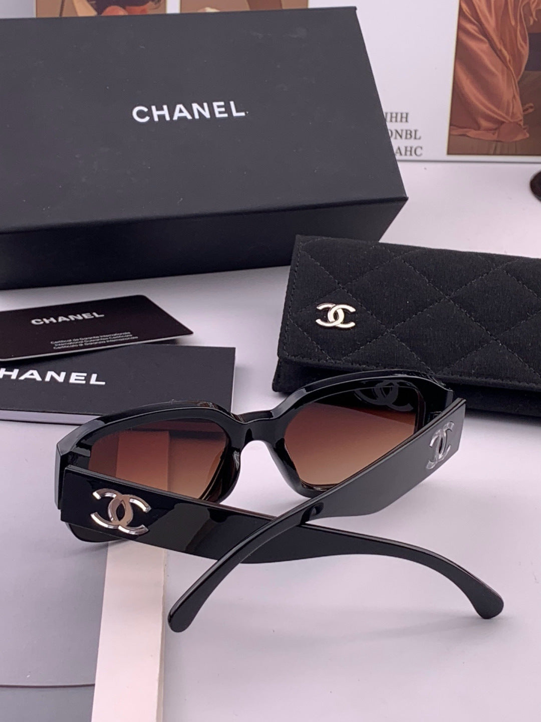 Chanel CH76910 Square Black Lens Sunglasses for Men & Women - 486581 - detail image 6