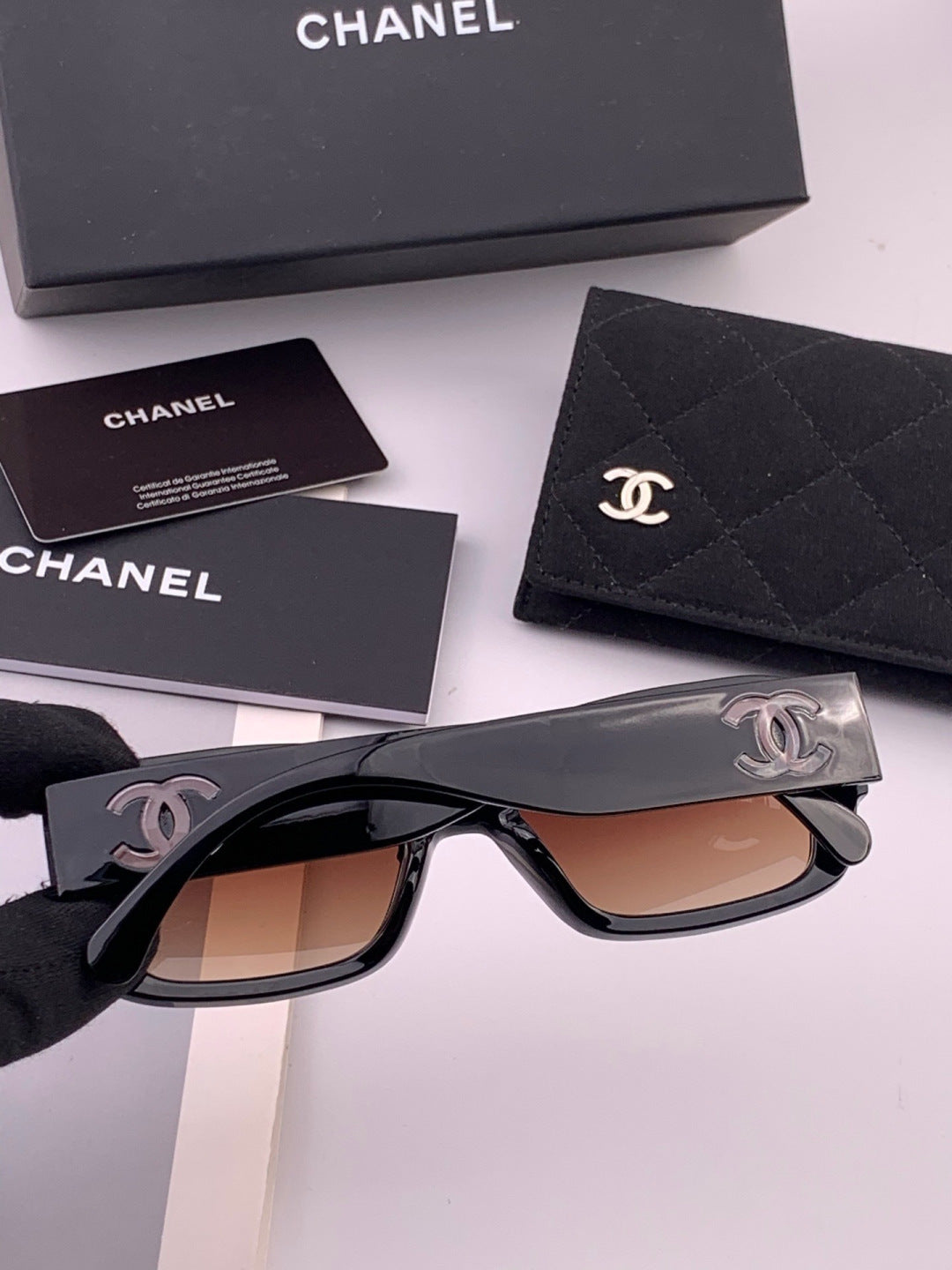 Chanel CH76910 Square Black Lens Sunglasses for Men & Women - 486581 - detail image 4