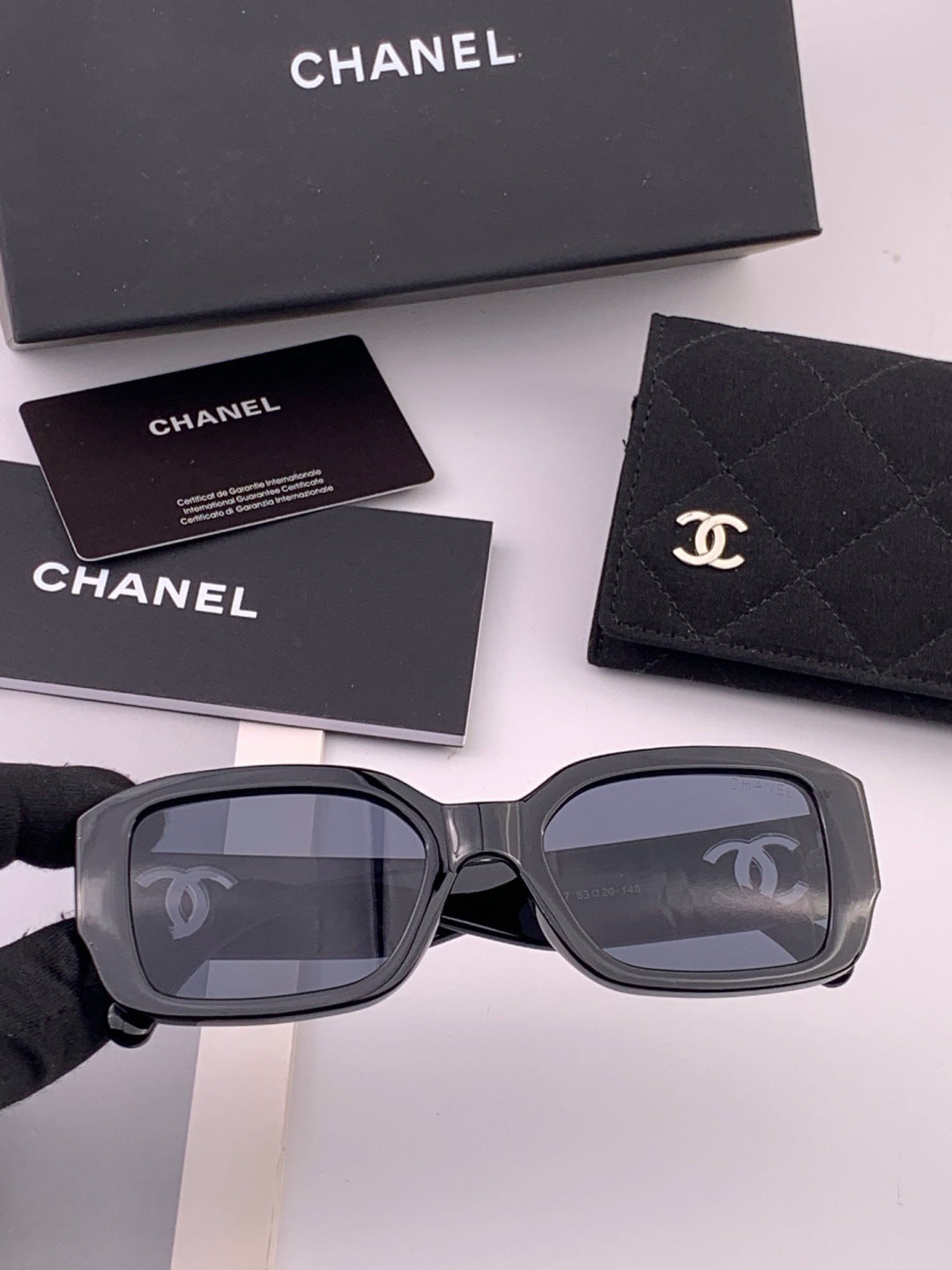 Chanel CH76910 Square Black Lens Sunglasses for Men & Women