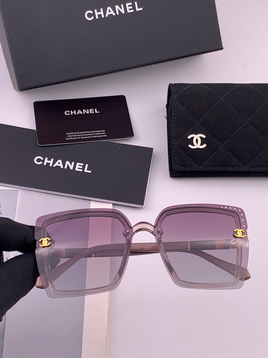 Chanel CH026 Square Brown Lens Sunglasses for Men & Women