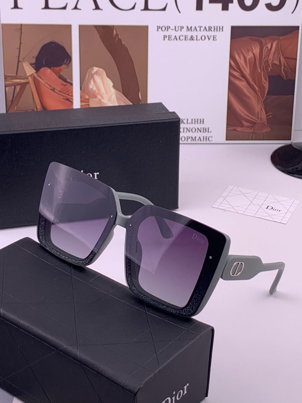 Dior D6227 Polarized Square Brown Lens Sunglasses for Men & Women - 486785 - detail image 2