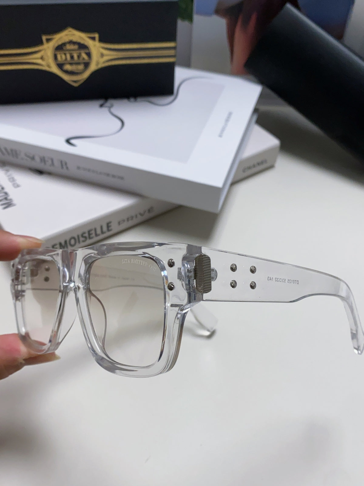 Dita Square Gray Lens Sunglasses for Men & Women - 488070 - detail image 5