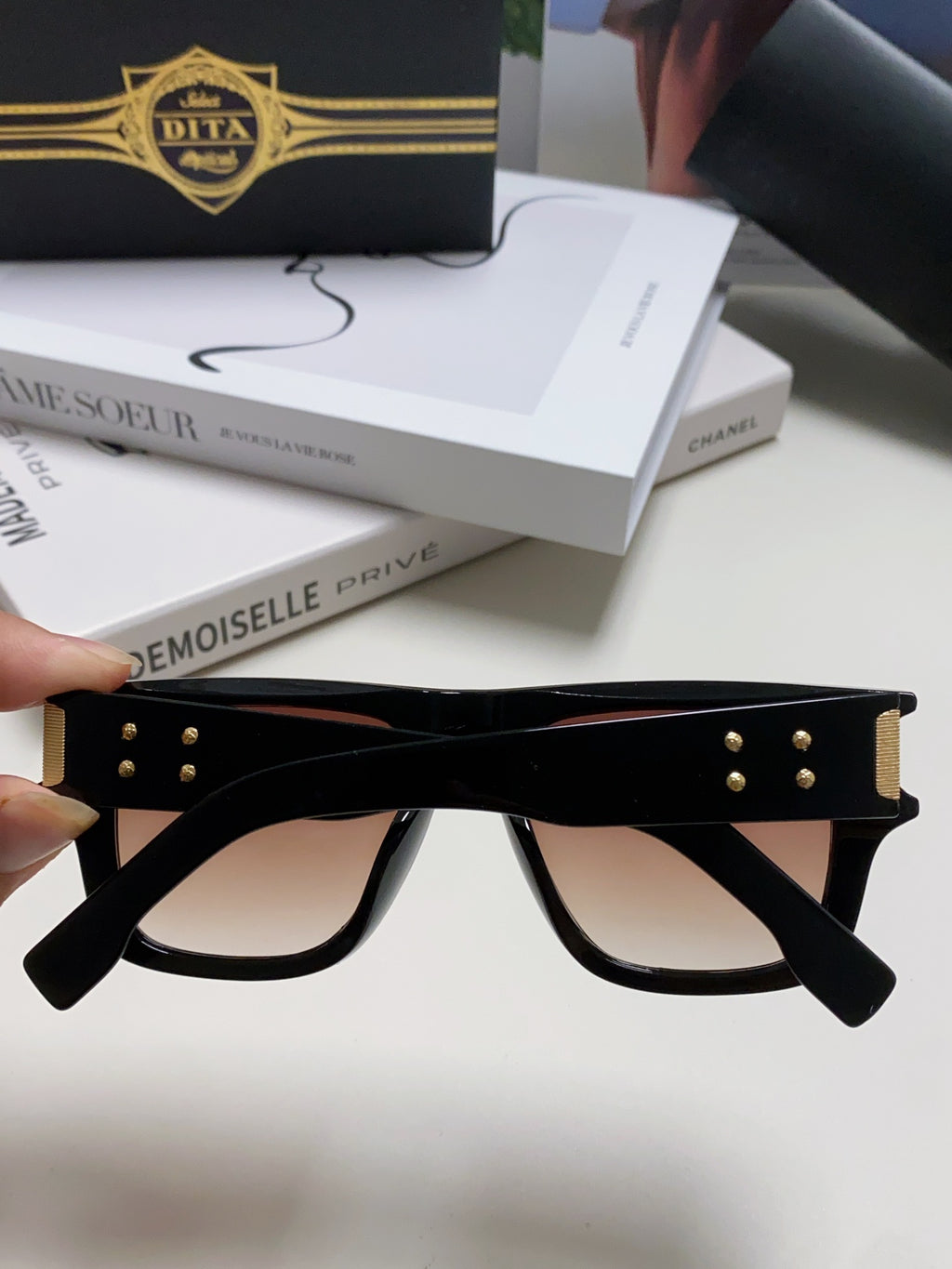 Dita Square Gray Lens Sunglasses for Men & Women - 488072 - detail image 4