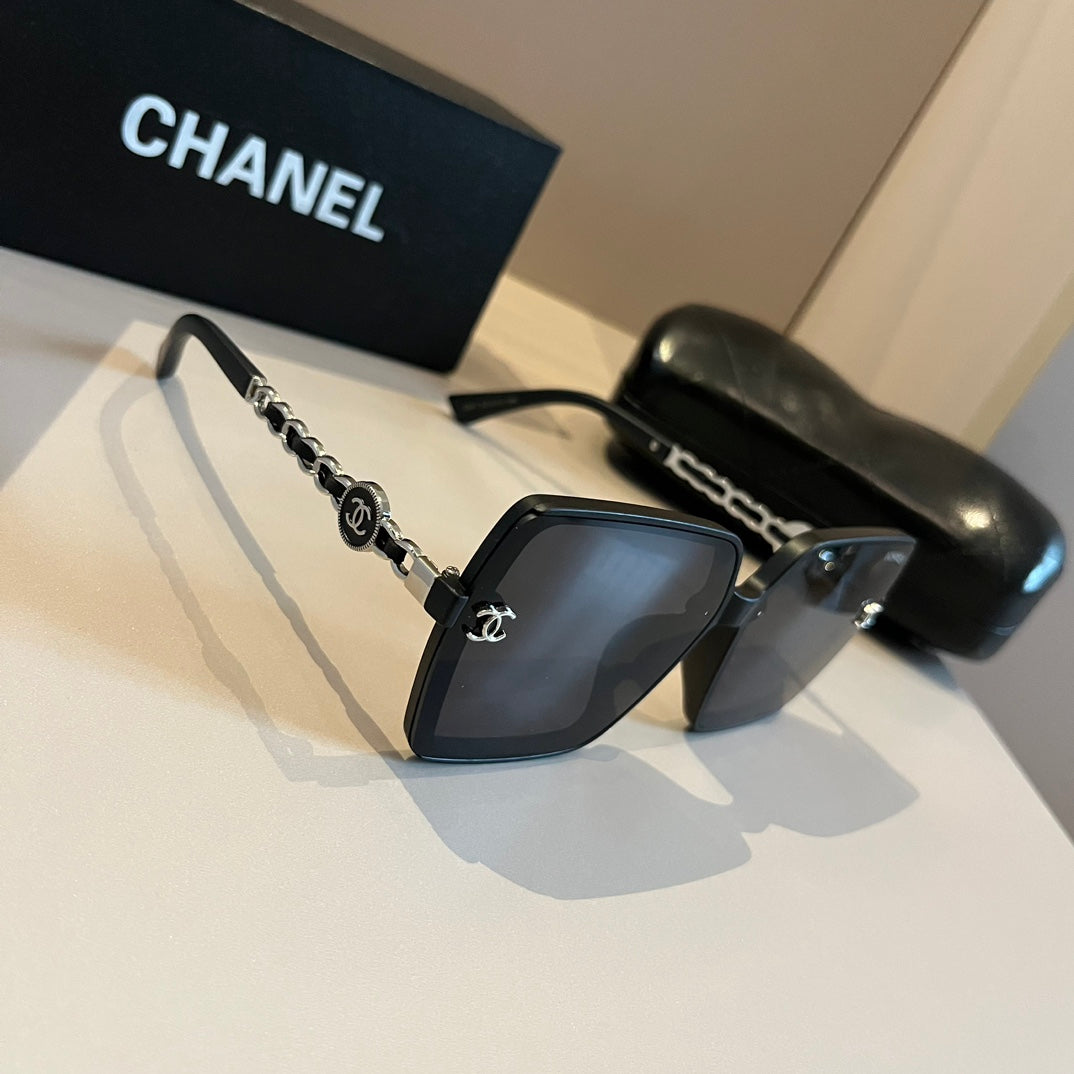 Chanel Oversized Black Lens Sunglasses for Men & Women - 415341