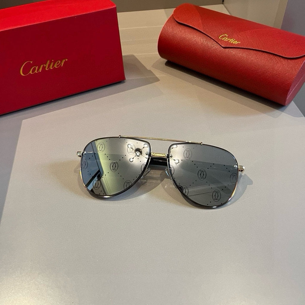 Cartier Aviator Gold Lens Sunglasses for Men - 935057 - detail image 9