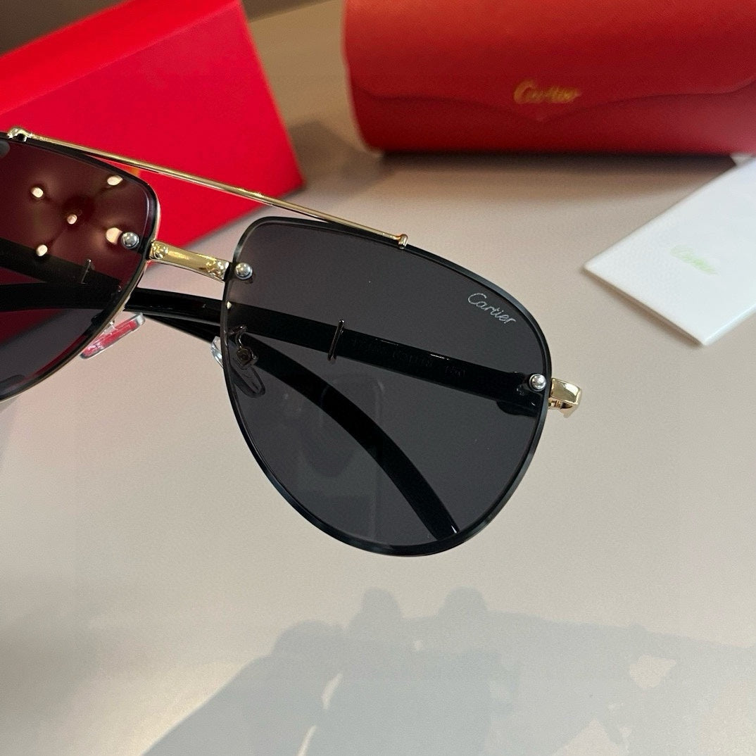 Cartier Aviator Gold Lens Sunglasses for Men - 449507 - detail image 6