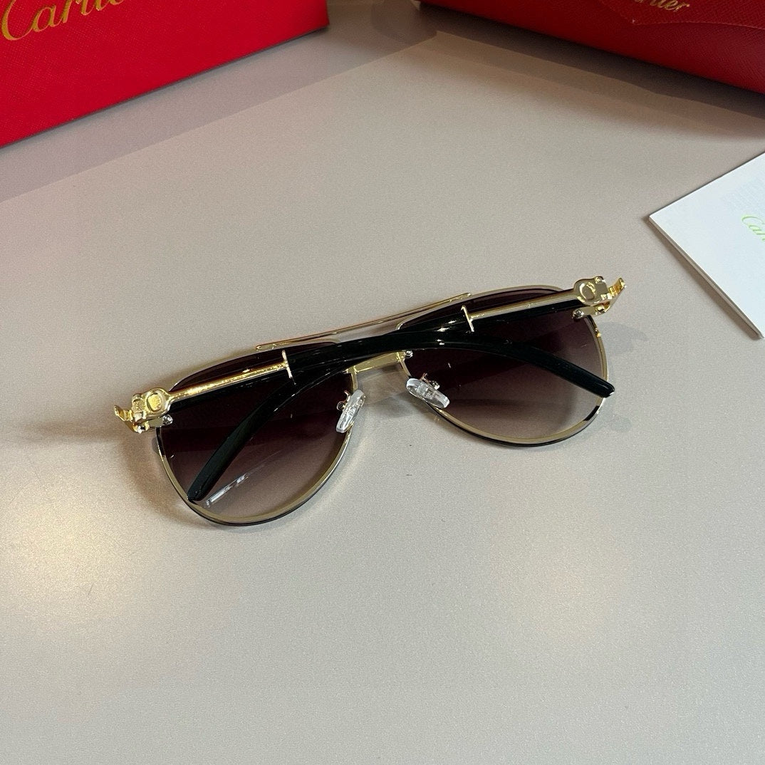 Cartier Aviator Brown Lens Sunglasses for Men - 935059 - detail image 7