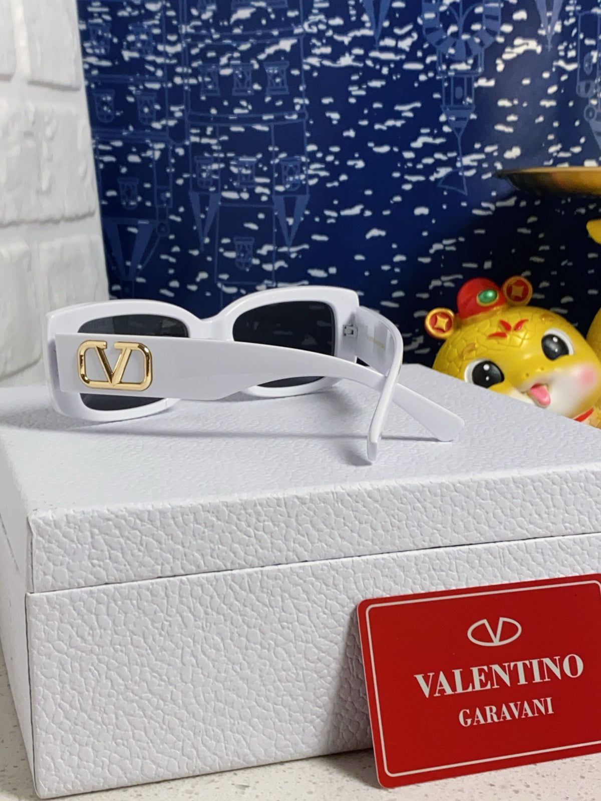 Valentino Square Silver Lens Sunglasses for Men & Women - 372550 - detail image 3