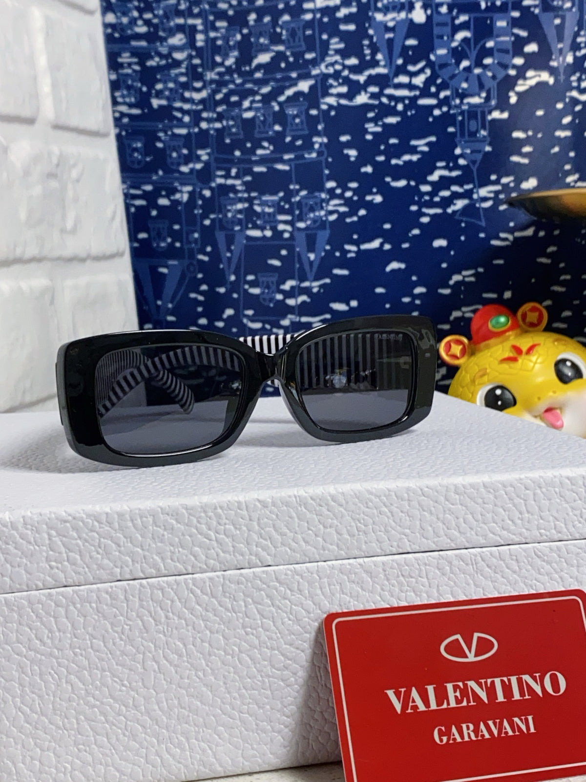 Valentino Square Blue Lens Sunglasses for Men & Women - detail image 2
