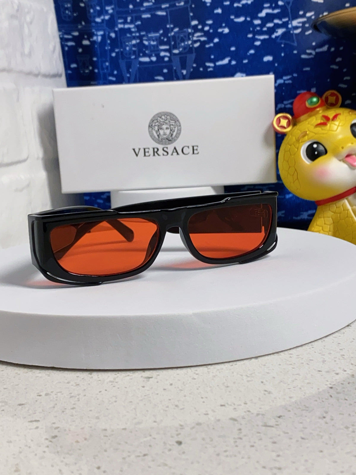 Versace Rectangular Silver Lens Sunglasses for Men & Women - 487863 - detail image 2
