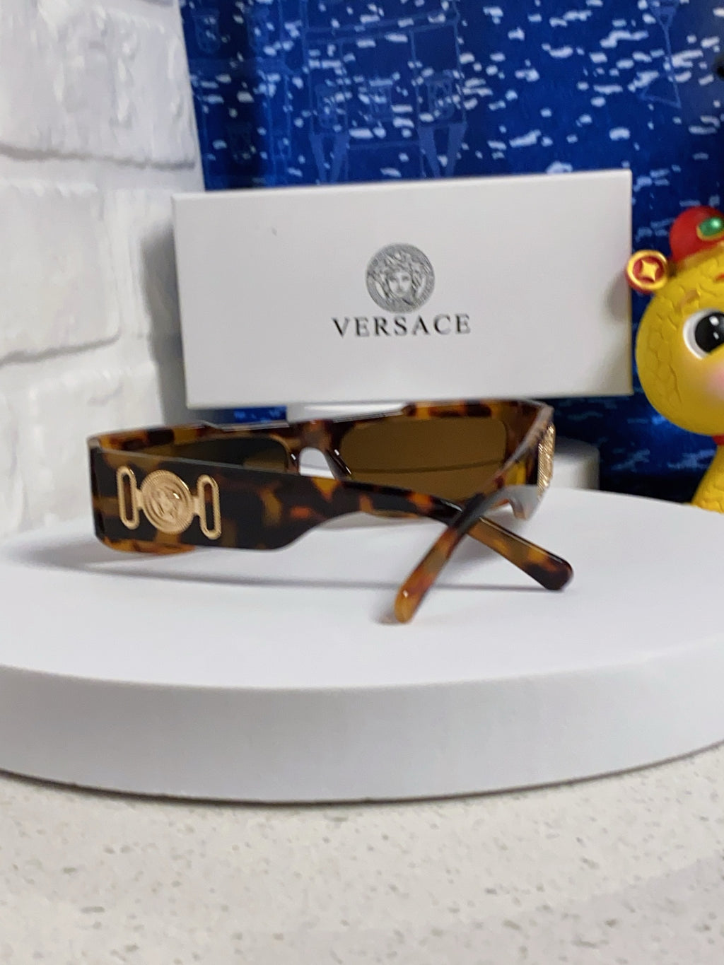 Versace Rectangular Brown Lens Sunglasses for Men & Women - 358793 - detail image 3