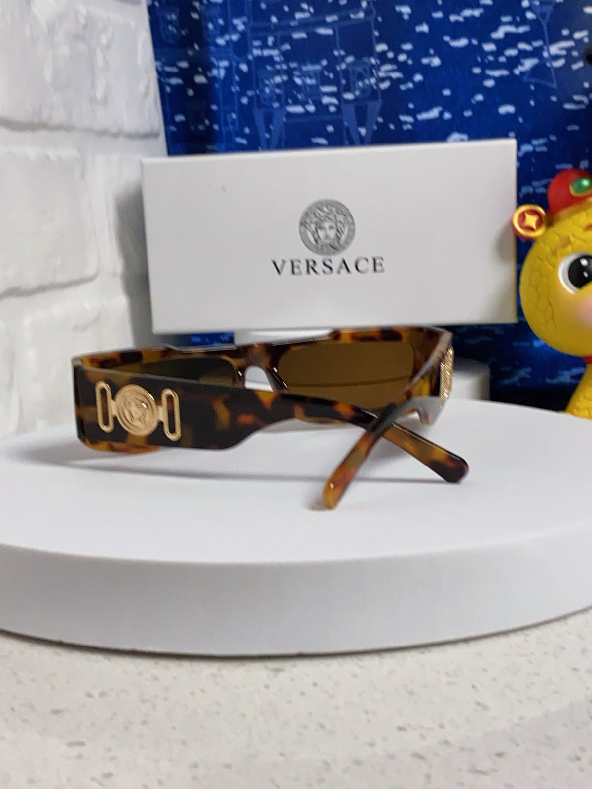 Versace Rectangular Brown Lens Sunglasses for Men & Women - 358793 - detail image 3