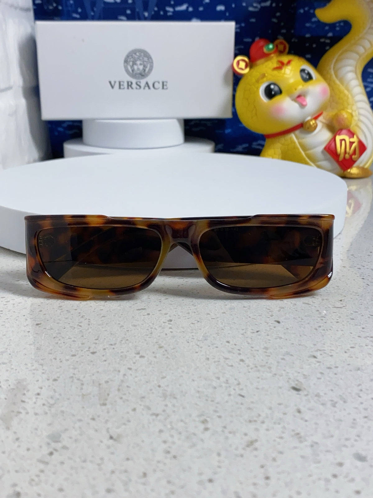 Versace Rectangular Brown Lens Sunglasses for Men & Women - 358793 - detail image 7
