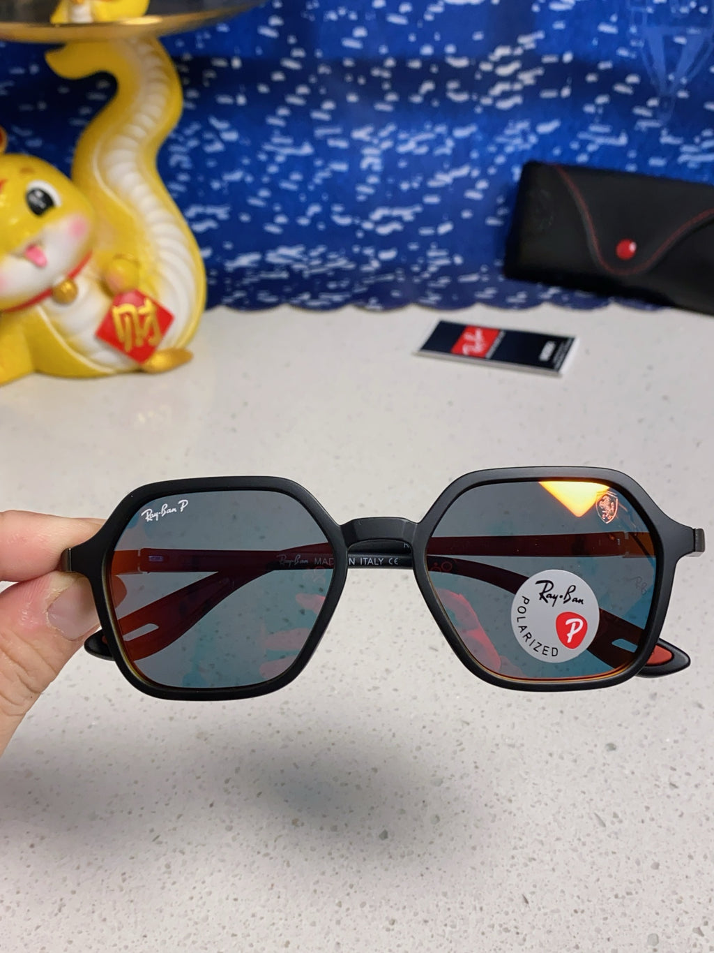Ray-Ban BR8945 Polarized Square Orange Lens Sunglasses for Men & Wome - 935602 - detail image 4