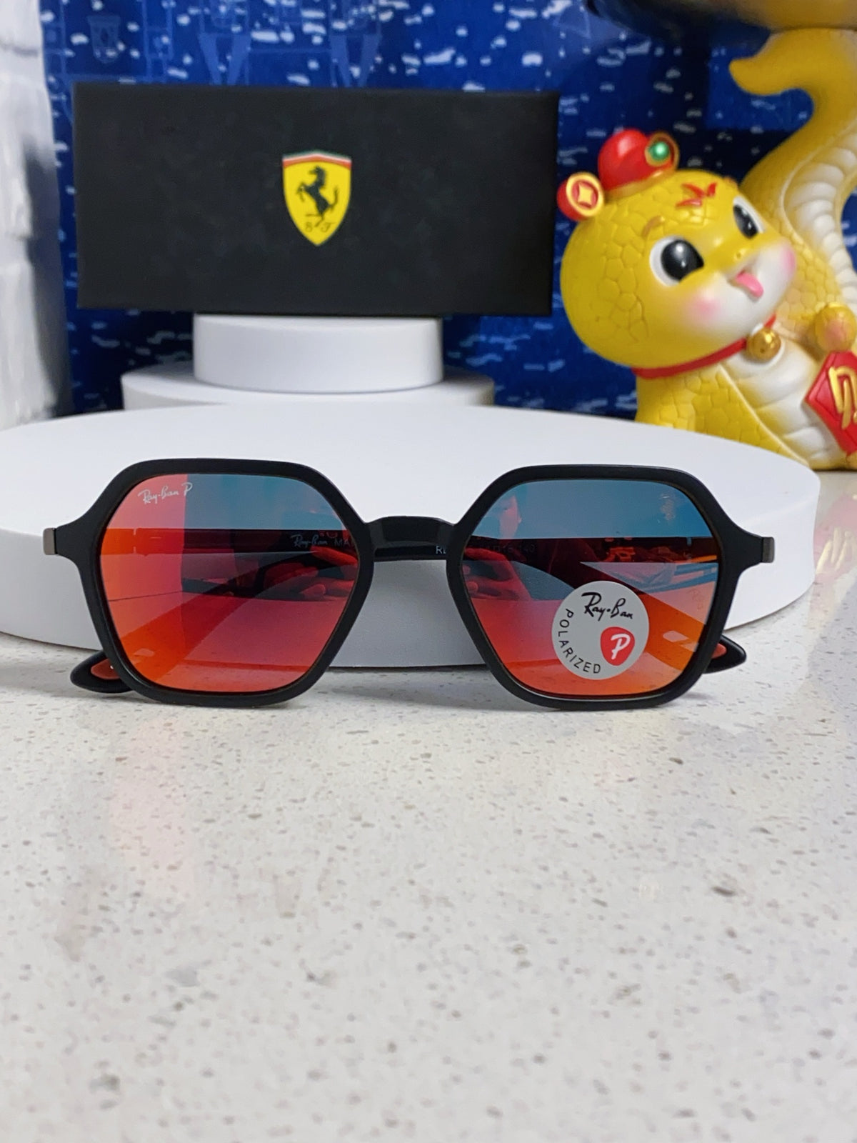 Ray-Ban BR8945 Polarized Square Orange Lens Sunglasses for Men & Wome - 935602 - detail image 8