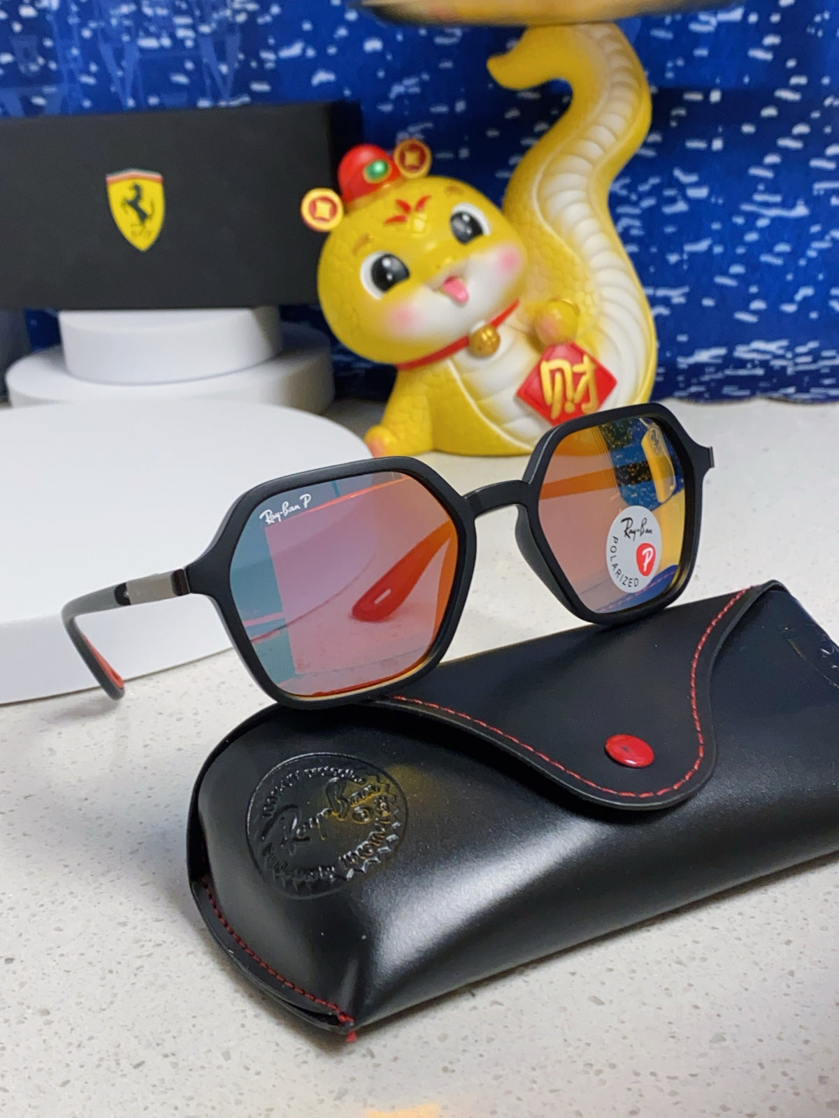 Ray-Ban BR8945 Polarized Square Orange Lens Sunglasses for Men & Wome - 935602 - detail image 9