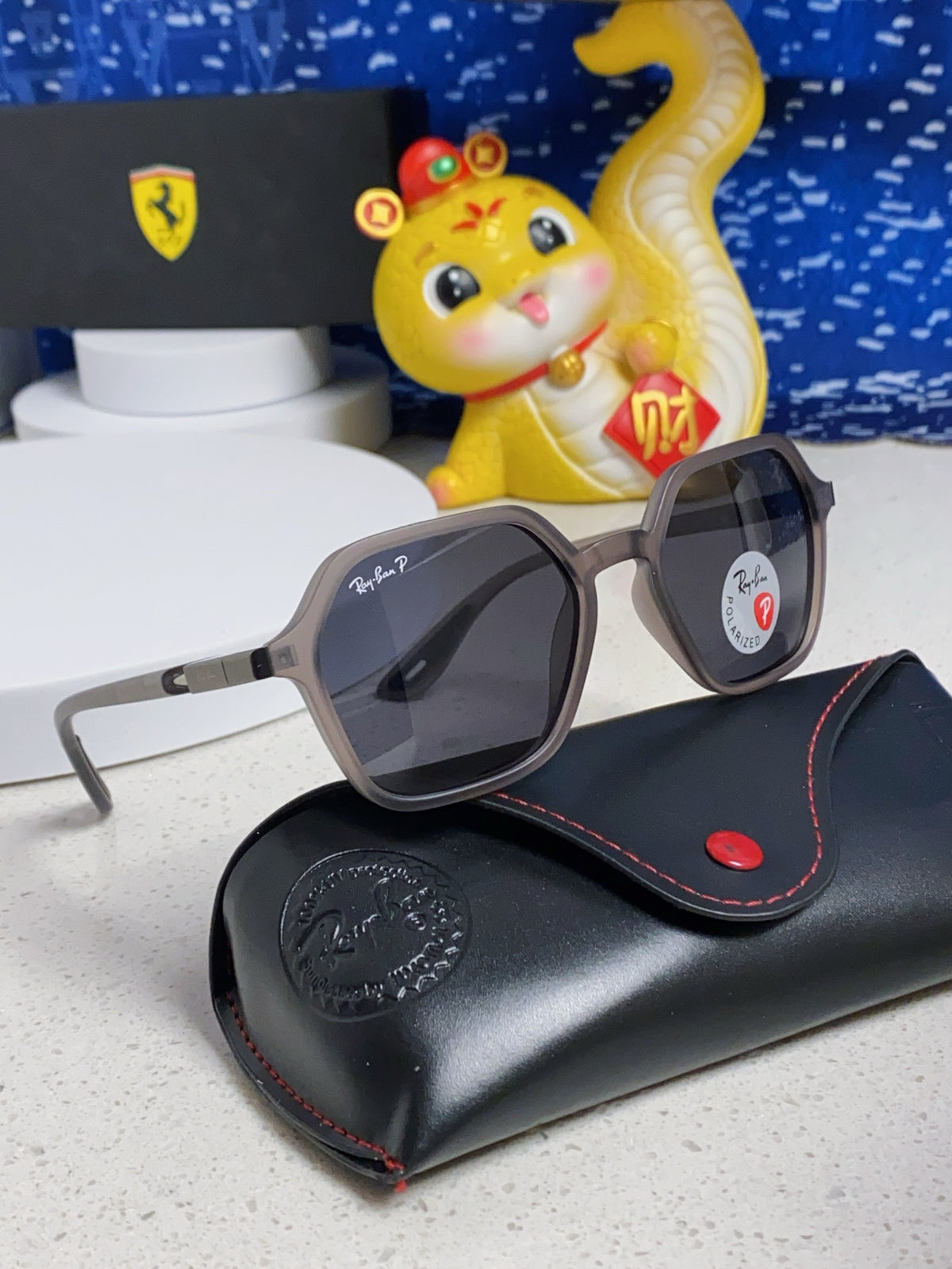 Ray-Ban BR8945 Polarized Square Silver Lens Sunglasses for Men & Wome - 372688 - detail image 9