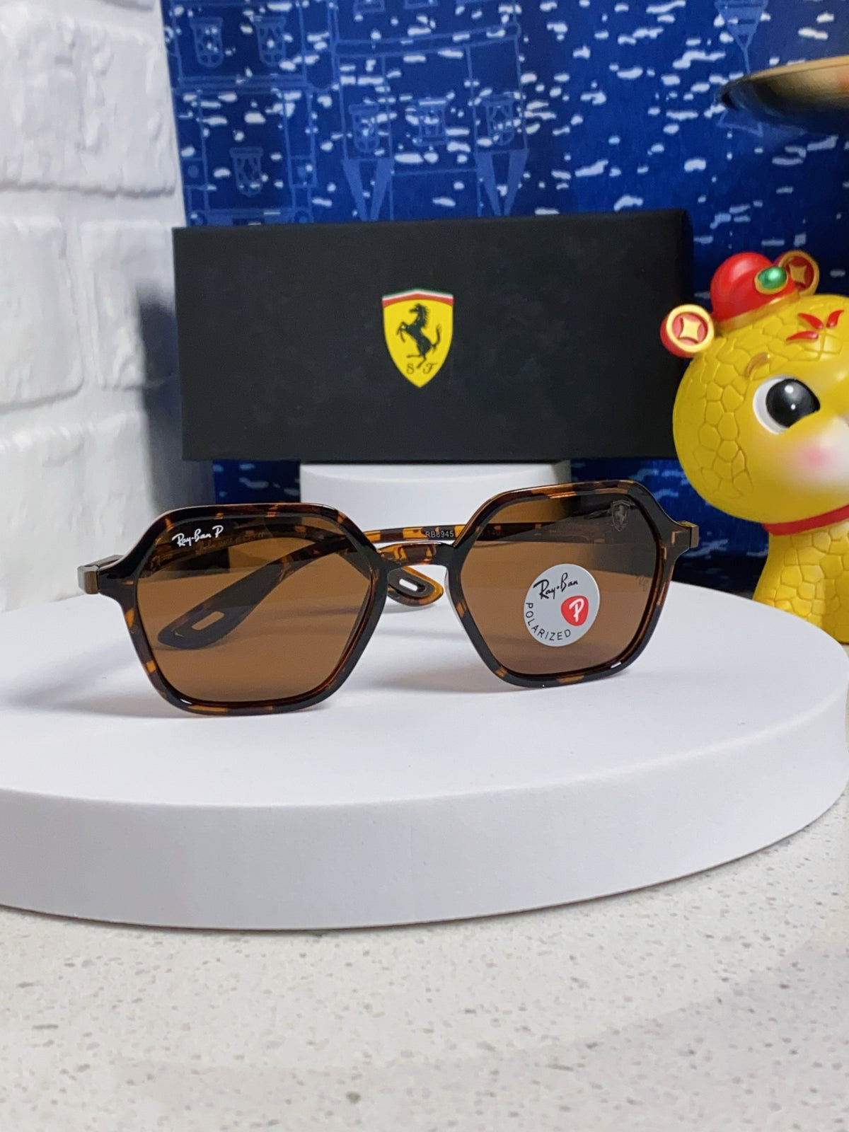 Ray-Ban BR8945 Polarized Square Brown Lens Sunglasses for Men & Women - 935605 - detail image 2
