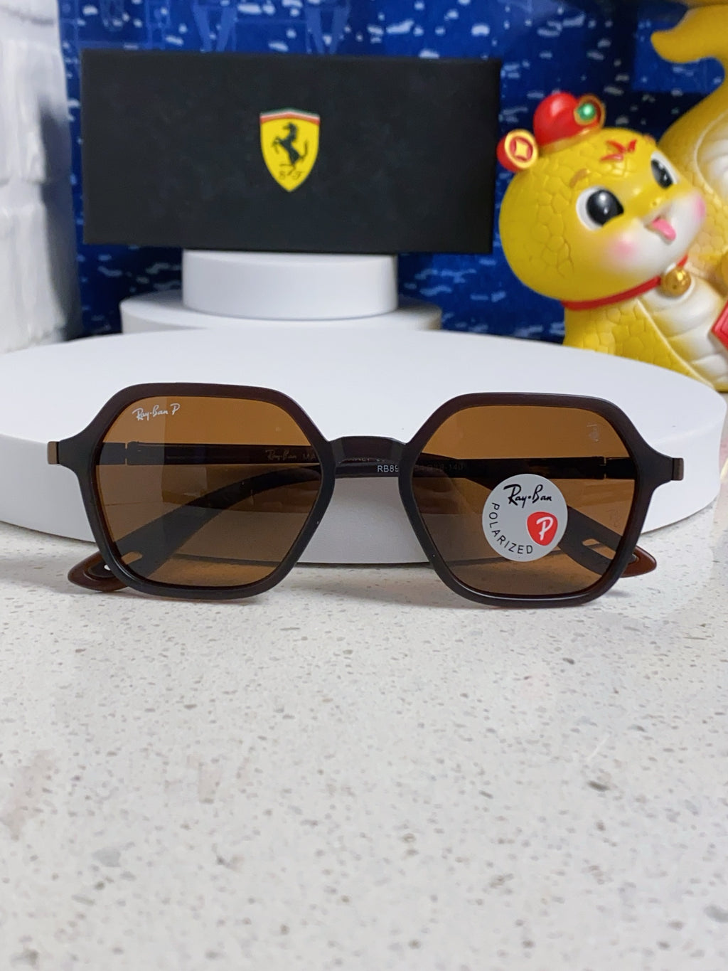 Ray-Ban BR8945 Polarized Square Brown Lens Sunglasses for Men & Women - detail image 8