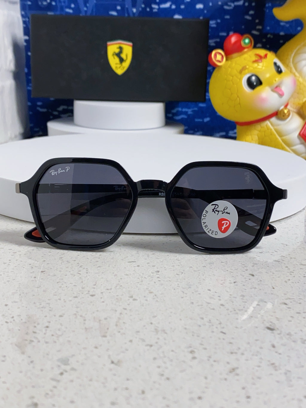 Ray-Ban BR8945 Polarized Square Silver Lens Sunglasses for Men & Women - detail image 8