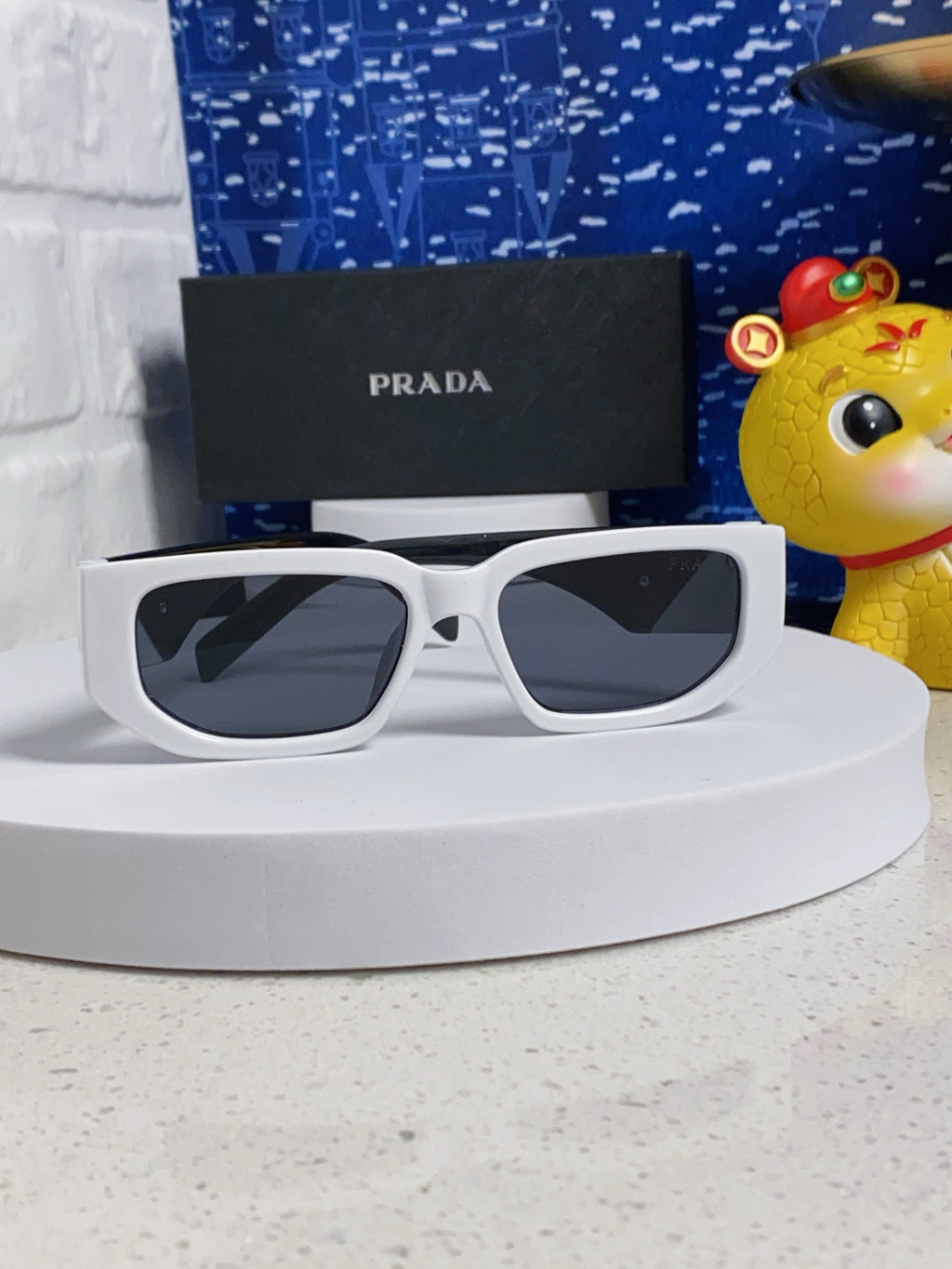 Prada Square Silver Lens Sunglasses for Men & Women - 934941 - detail image 2