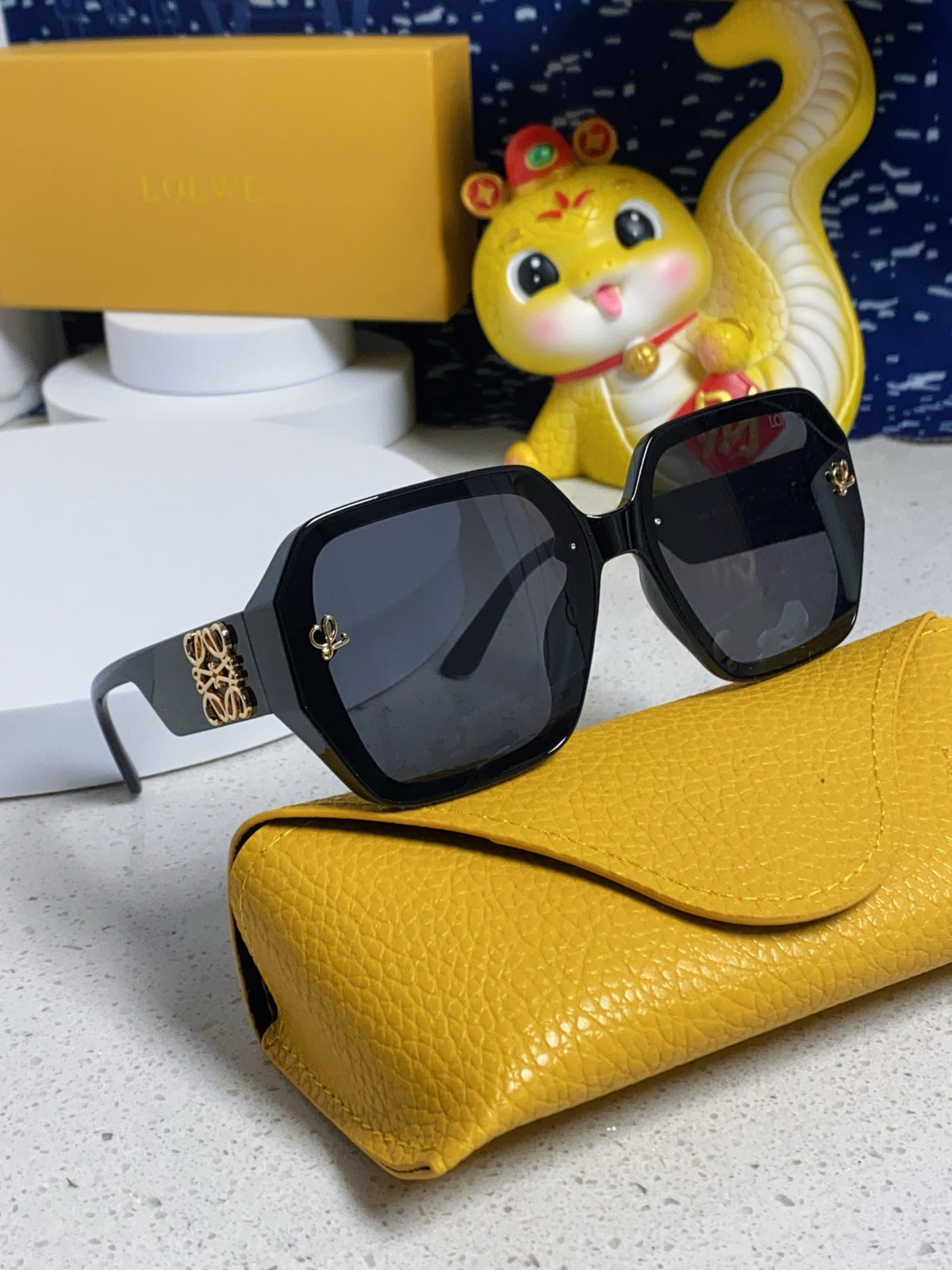 Loewe Square Gray Lens Sunglasses for Women - detail image 9