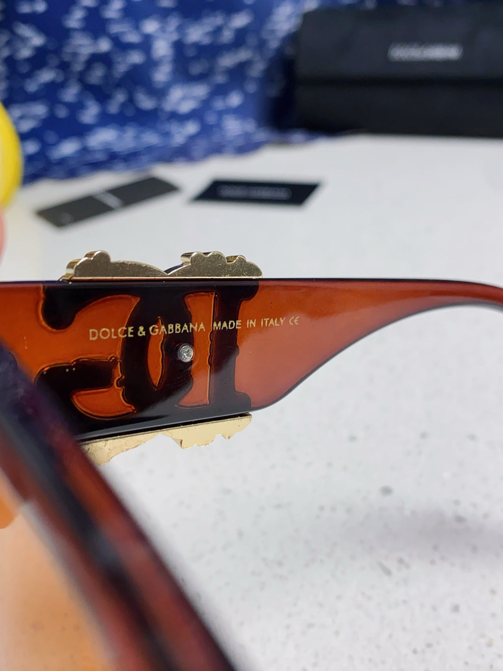 Dolce & Gabbana Oval Orange Lens Sunglasses for Women - detail image 7