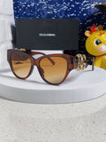 Dolce & Gabbana Oval Orange Lens Sunglasses for Women
