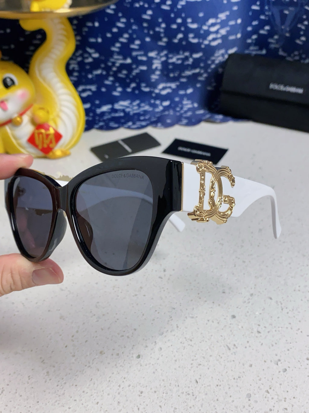 Dolce & Gabbana Oval Silver Lens Sunglasses for Women - 372659 - detail image 6