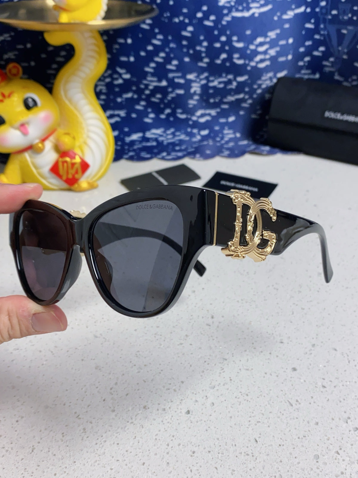 Dolce & Gabbana Oval Silver Lens Sunglasses for Women - detail image 6