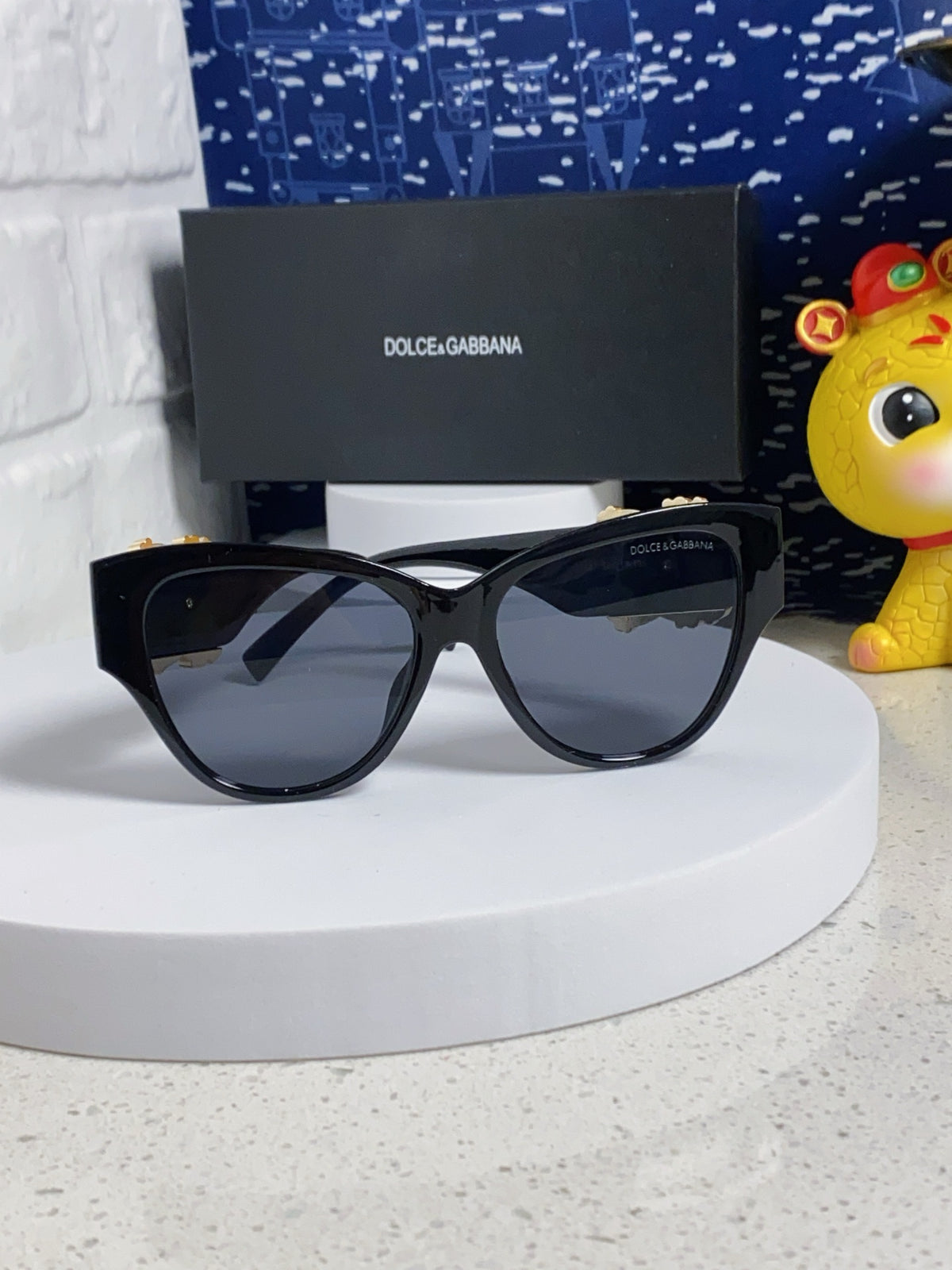 Dolce & Gabbana Oval Silver Lens Sunglasses for Women - detail image 2