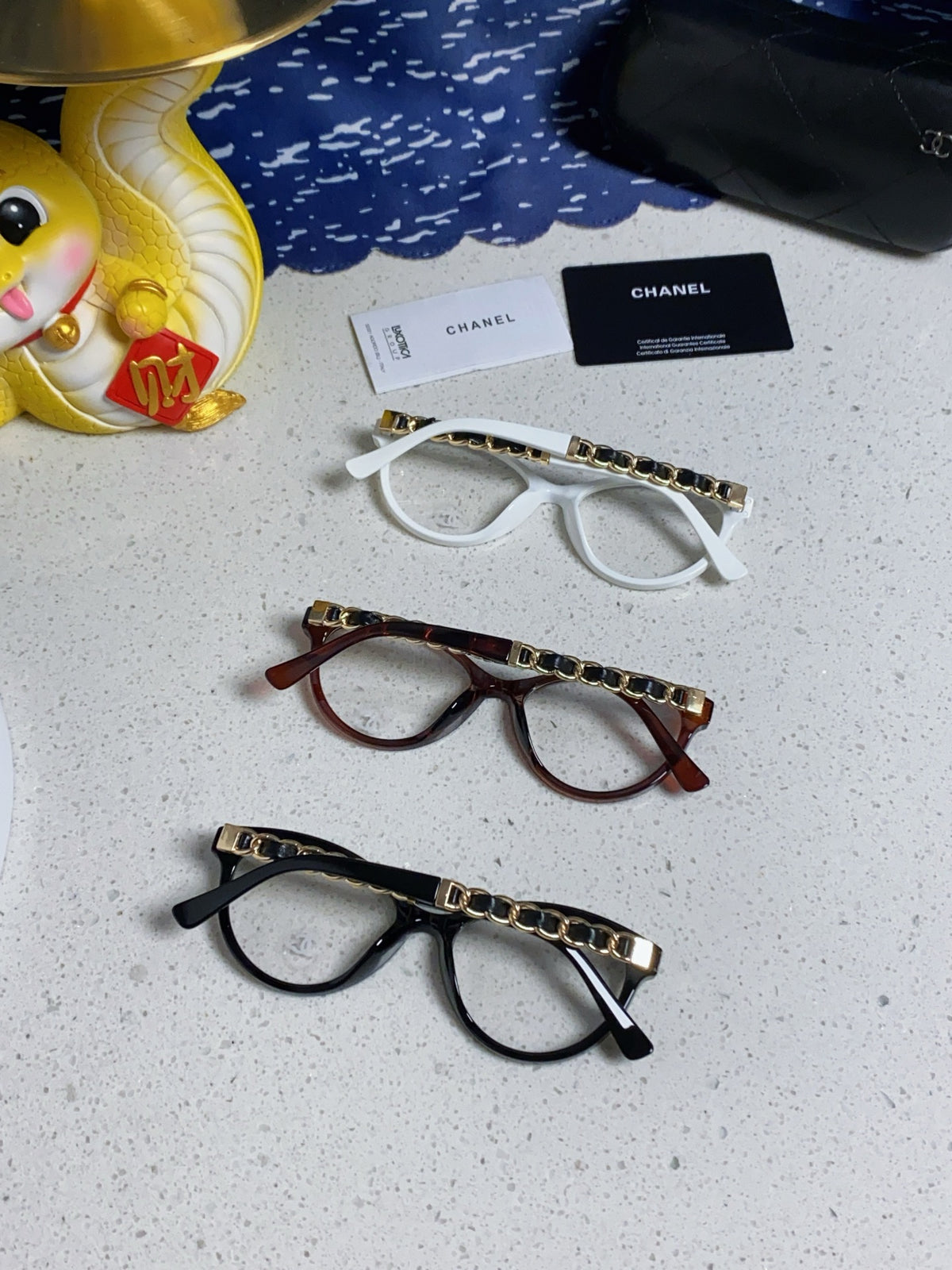 Chanel Cat-Eye Silver Lens Sunglasses for Women - 371685 - detail image 10
