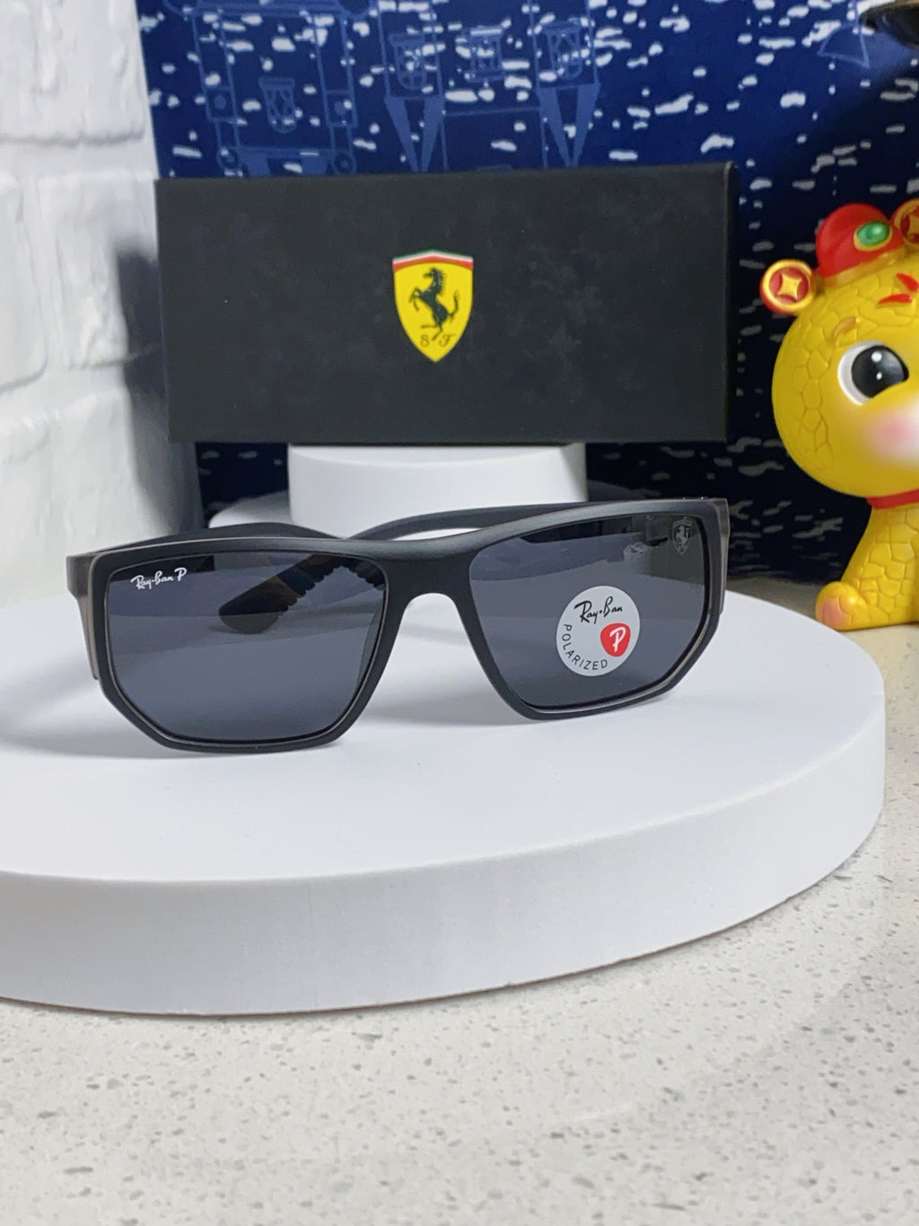 Ray-Ban RB8371 Polarized Square Silver Lens Sunglasses for Men & Wome - 372708 - detail image 2