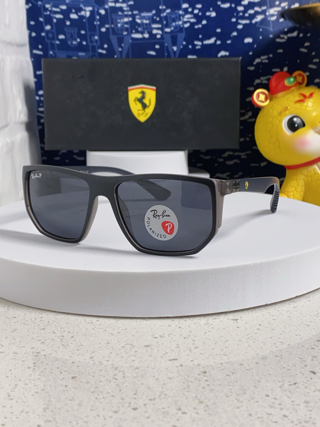 Ray-Ban RB8371 Polarized Square Silver Lens Sunglasses for Men & Wome - 372708
