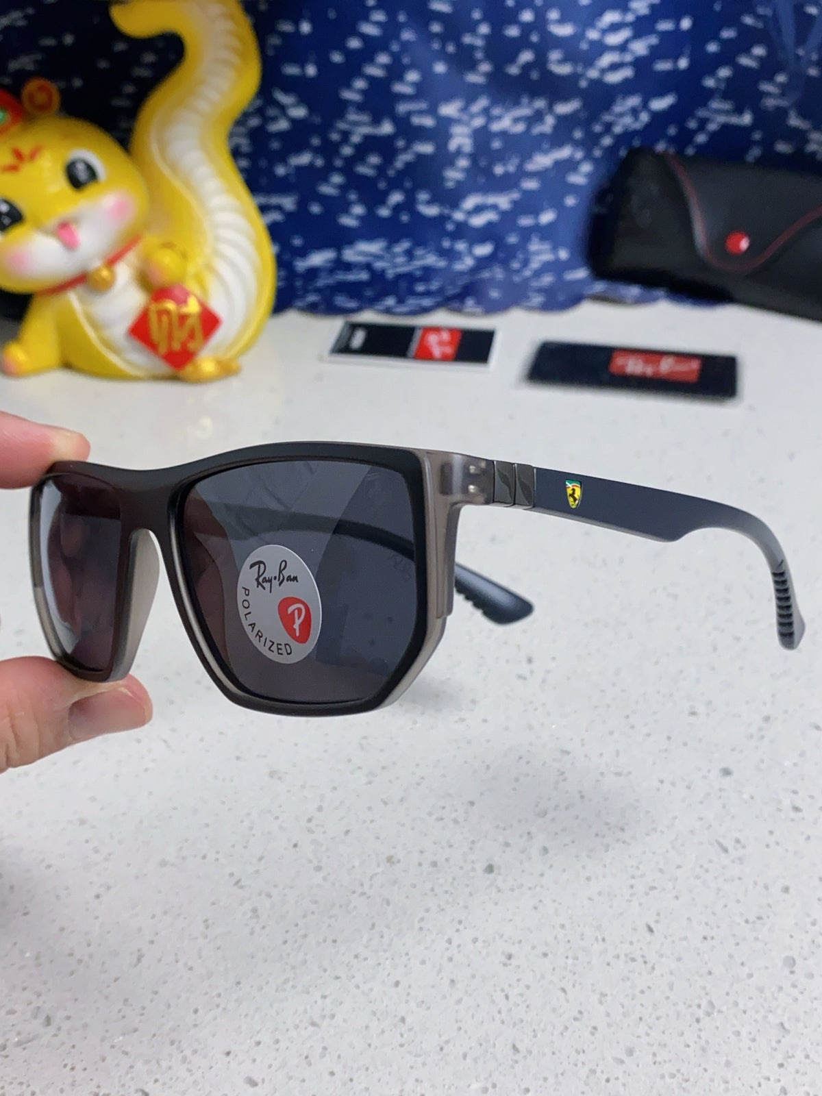 Ray-Ban RB8371 Polarized Square Silver Lens Sunglasses for Men & Wome - 372708 - detail image 6