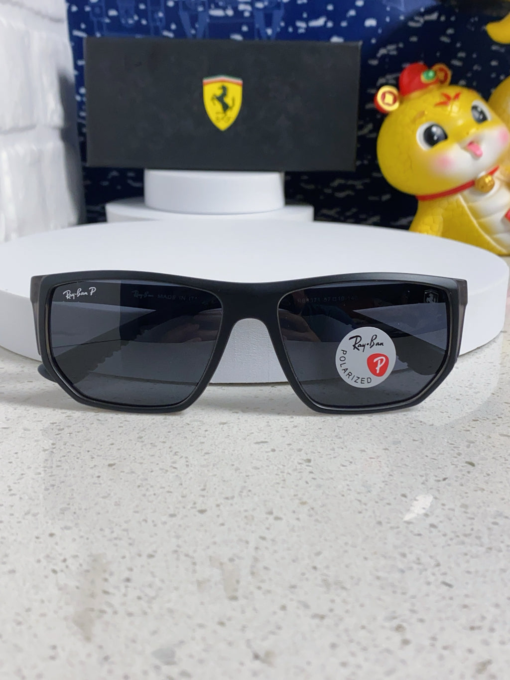 Ray-Ban RB8371 Polarized Square Silver Lens Sunglasses for Men & Wome - 372708 - detail image 8