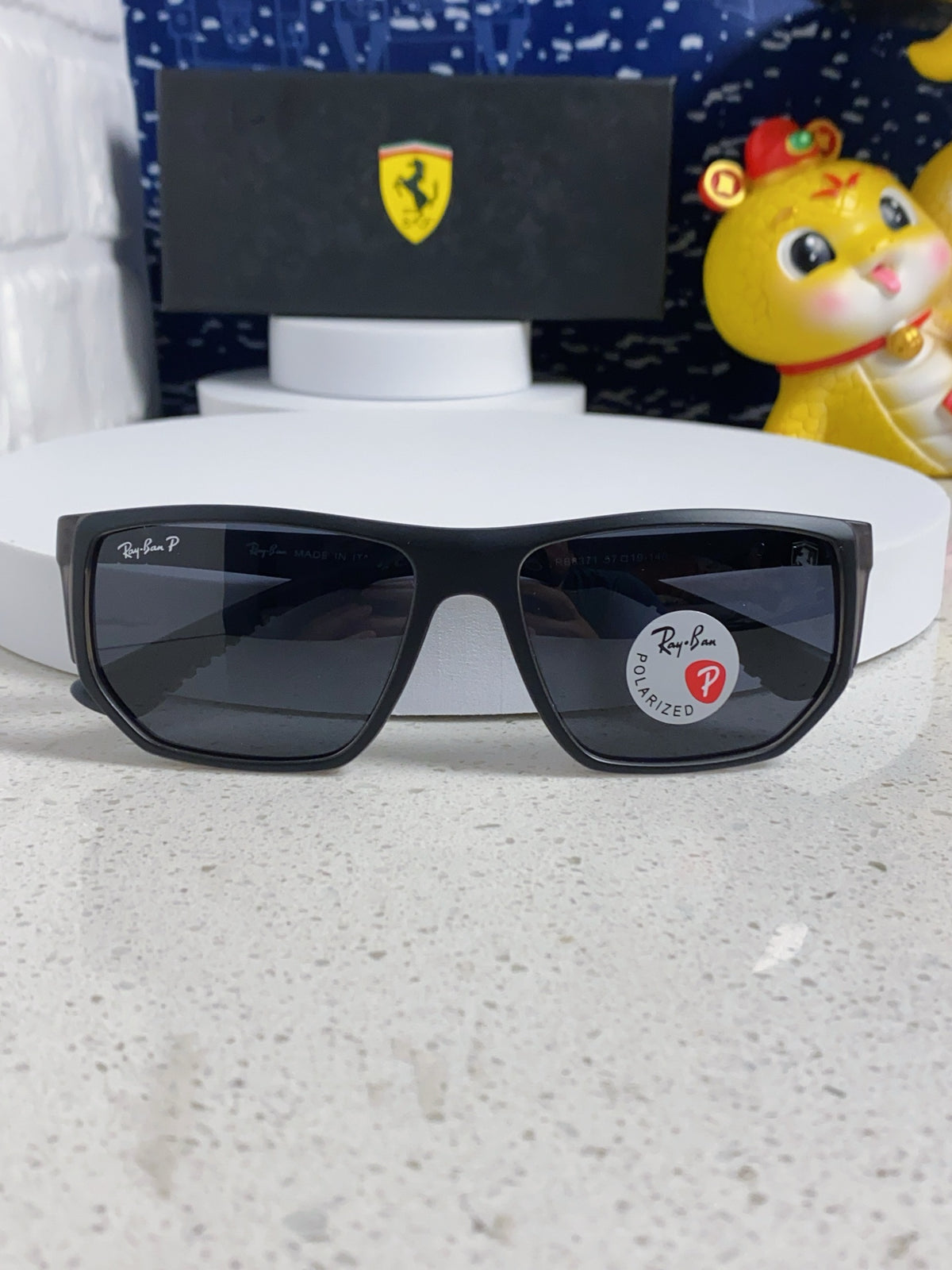 Ray-Ban RB8371 Polarized Square Silver Lens Sunglasses for Men & Wome - 372708 - detail image 8