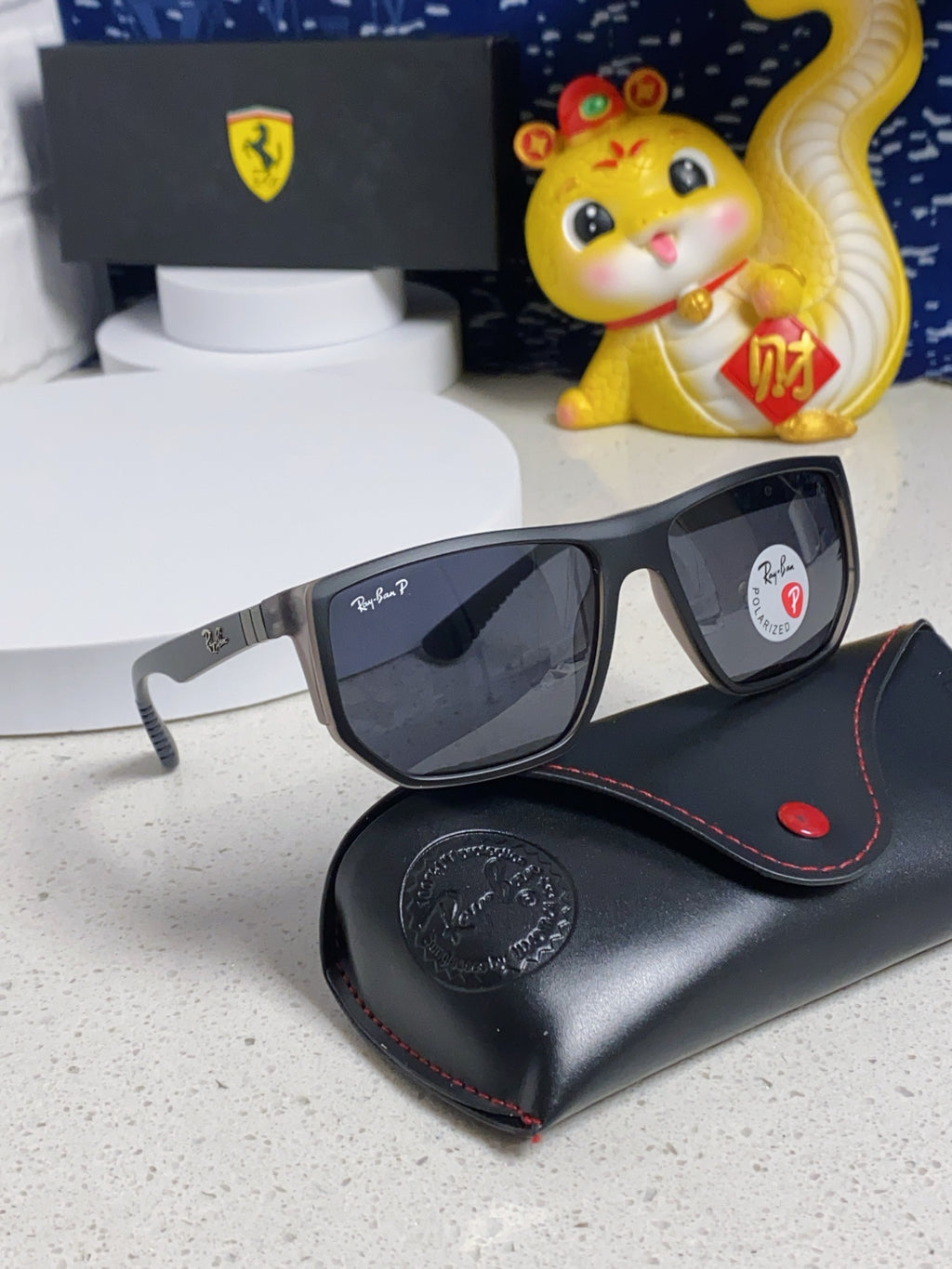 Ray-Ban RB8371 Polarized Square Silver Lens Sunglasses for Men & Wome - 372708 - detail image 9