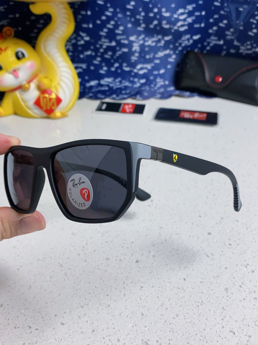Ray-Ban RB8371 Polarized Square Silver Lens Sunglasses for Men & Wome - 372710 - detail image 6