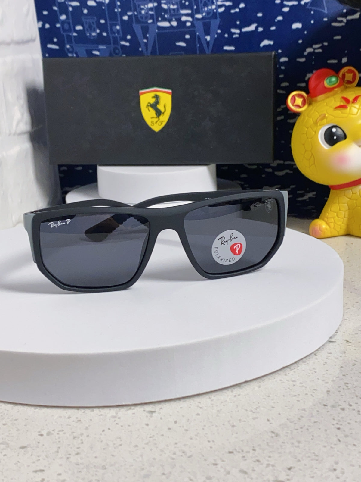 Ray-Ban RB8371 Polarized Square Silver Lens Sunglasses for Men & Wome - 372710 - detail image 2