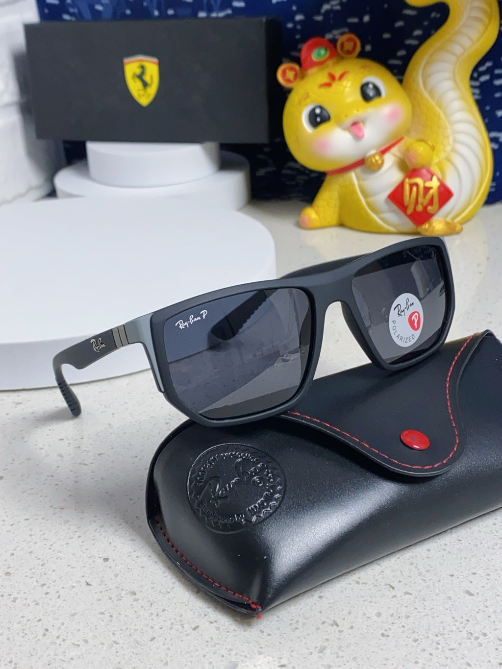 Ray-Ban RB8371 Polarized Square Silver Lens Sunglasses for Men & Wome - 372710 - detail image 8