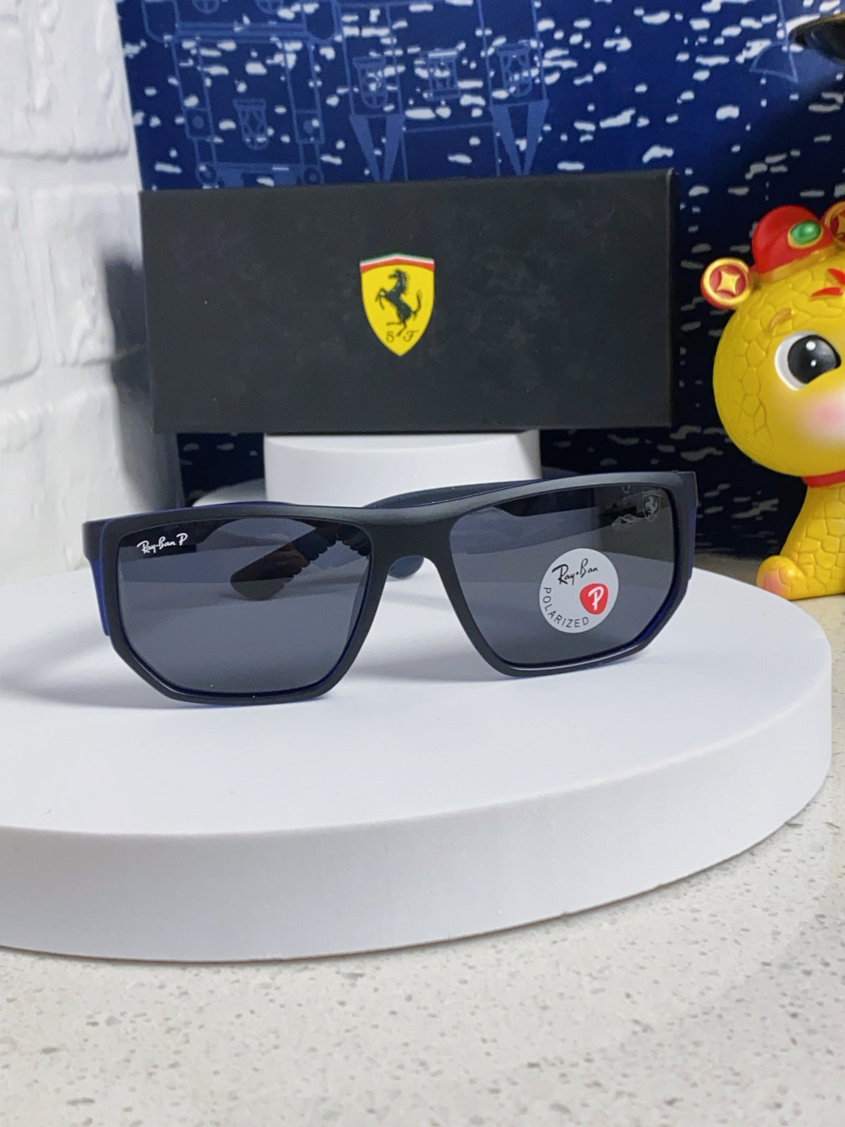 Ray-Ban RB8371 Polarized Square Silver Lens Sunglasses for Men & Women - detail image 2