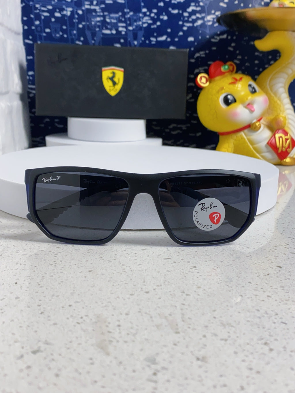 Ray-Ban RB8371 Polarized Square Silver Lens Sunglasses for Men & Women - detail image 7