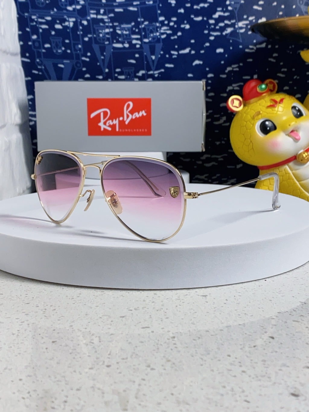 Ray-Ban Aviator Silver Lens Sunglasses for Men & Women - 383203