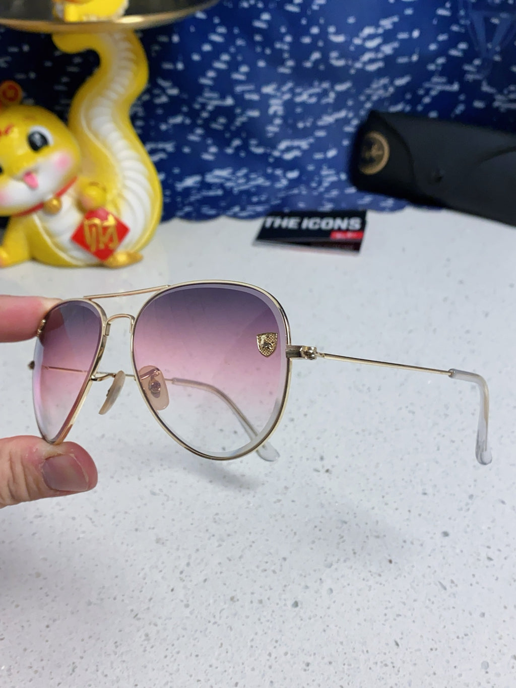 Ray-Ban Aviator Silver Lens Sunglasses for Men & Women - 383203 - detail image 6