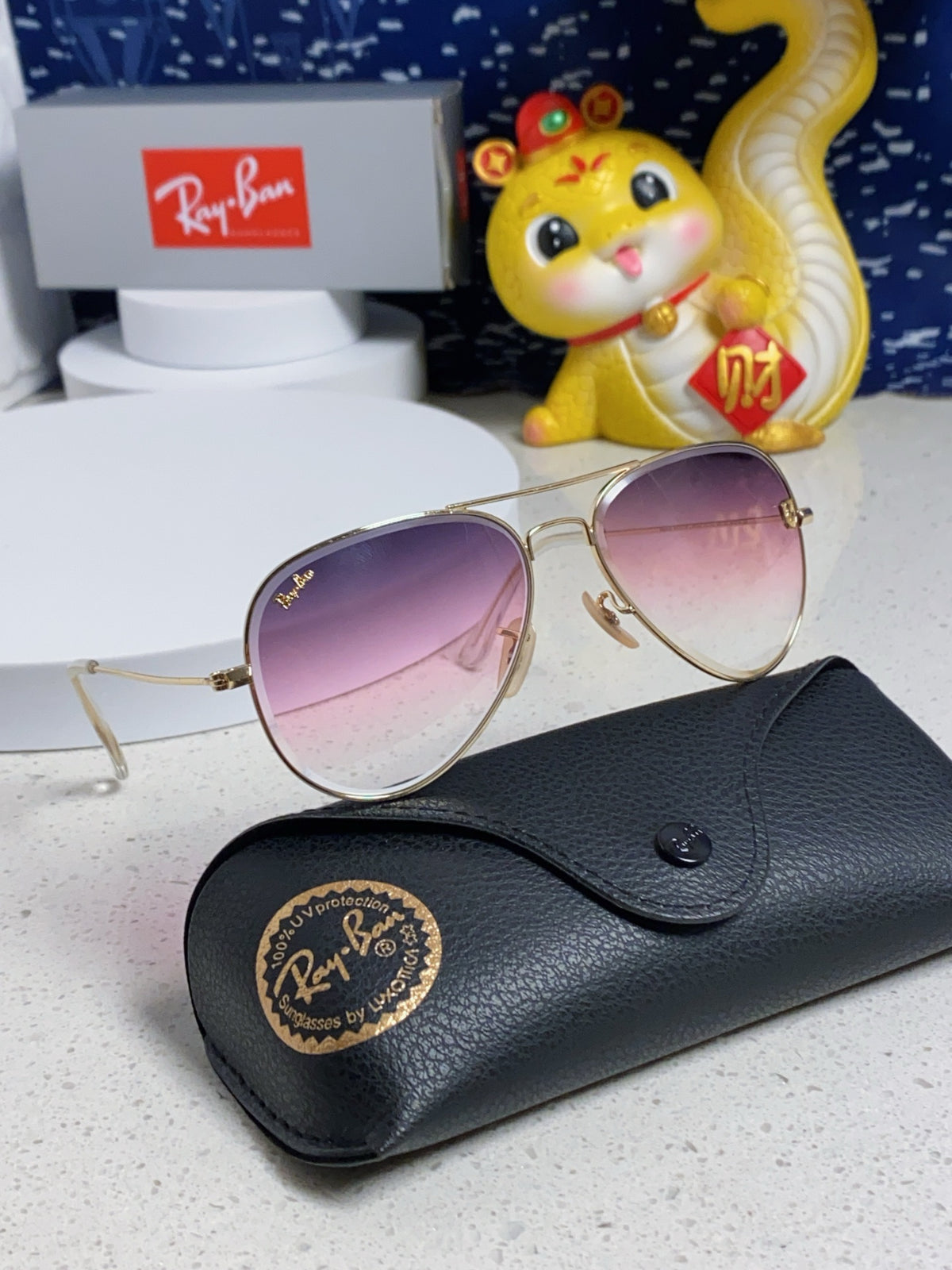 Ray-Ban Aviator Silver Lens Sunglasses for Men & Women - 383203 - detail image 9