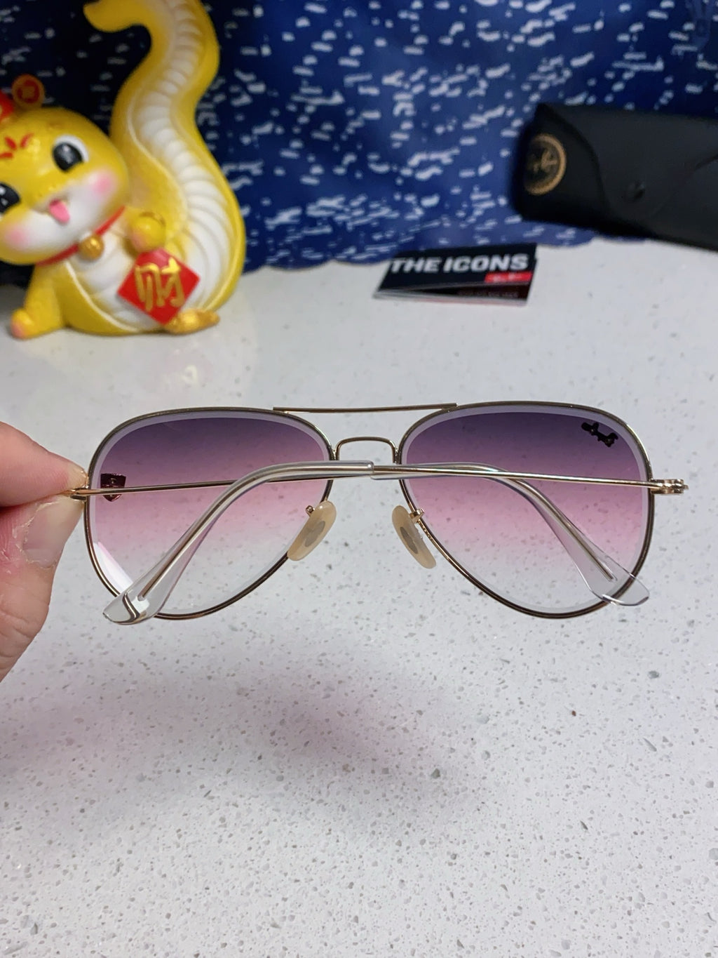 Ray-Ban Aviator Silver Lens Sunglasses for Men & Women - 383203 - detail image 5