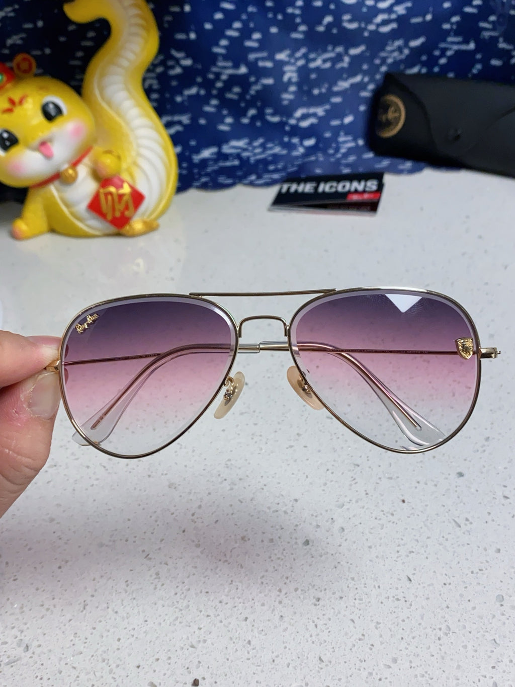 Ray-Ban Aviator Silver Lens Sunglasses for Men & Women - 383203 - detail image 4