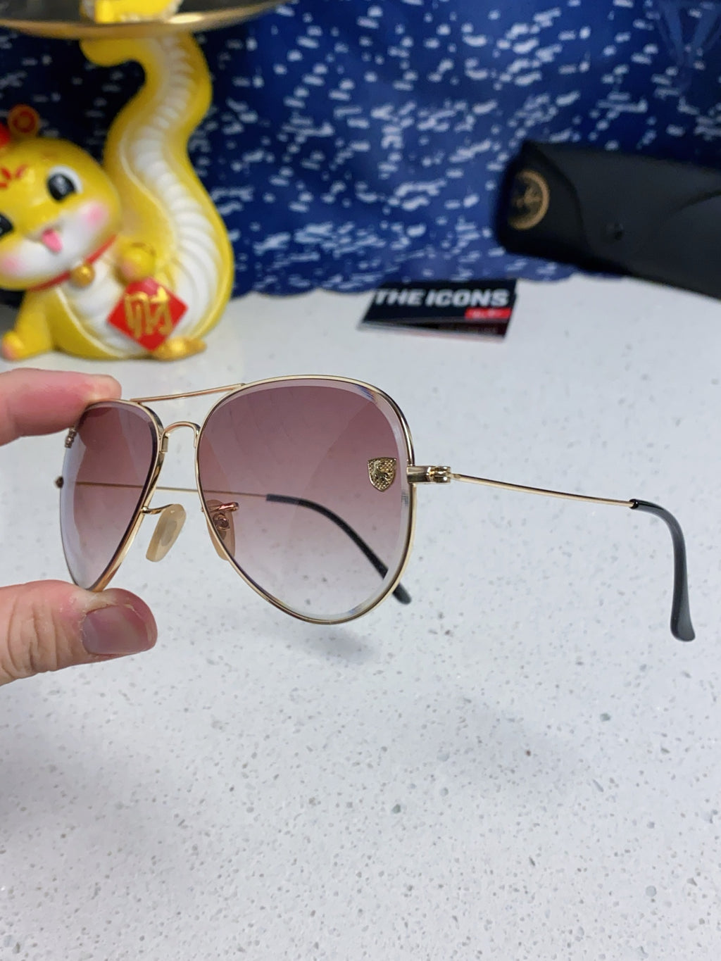 Ray-Ban Aviator Silver Lens Sunglasses for Men & Women - 383204 - detail image 6