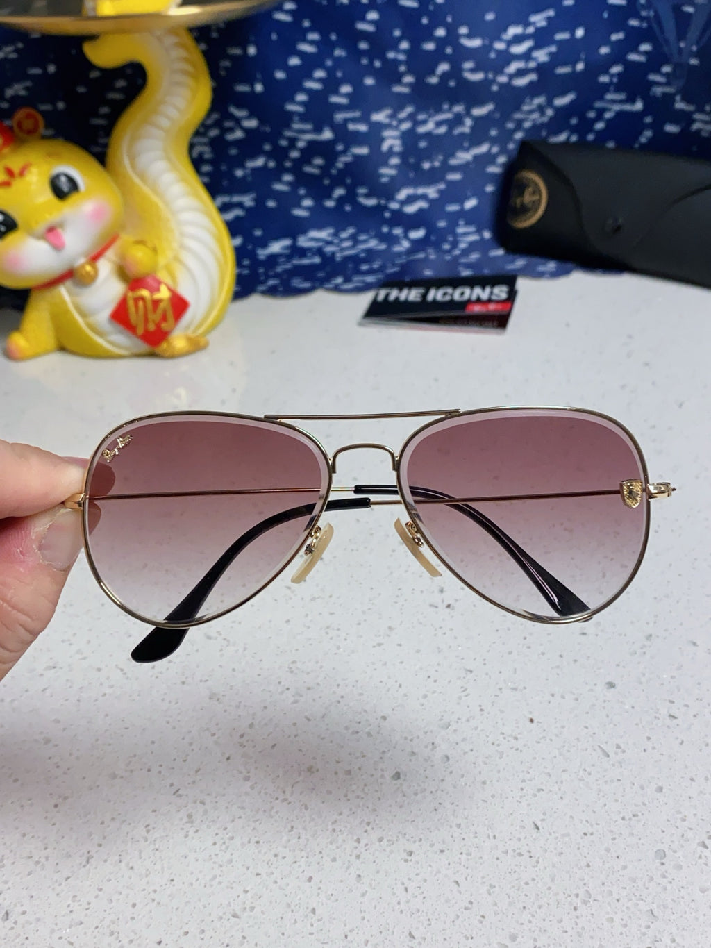 Ray-Ban Aviator Silver Lens Sunglasses for Men & Women - 383204 - detail image 4